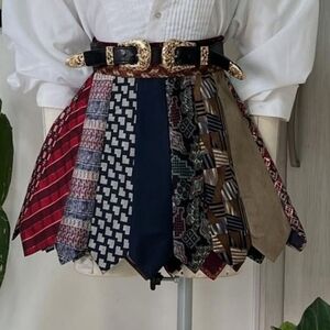 Custom Vintage Tie Skirt | Handmade Upcycled One of a Kind